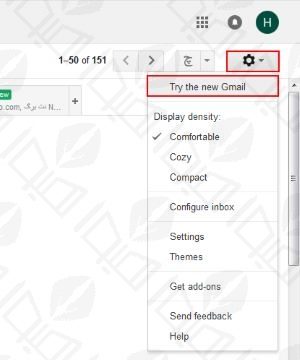 رابط کاربری جدید جیمیل